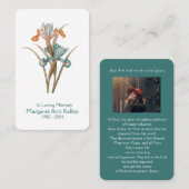 Vntageフローラフォト祈りの言葉カード 名刺 (正面/裏面)