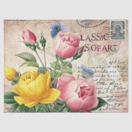 Vntageフローラ任意の目的パーティー組織 薄葉紙