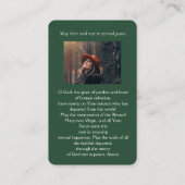 Vntage Blossomフローラフォト祈りの言葉カード 名刺 (裏面)