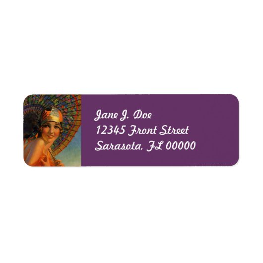 Vntgフラッパーファッションクロシュパラソル住所 シール (正面)