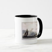 「VOからのダンバートンの近くでクライドのボートを、蒸気を発して下さい マグカップ (正面右)