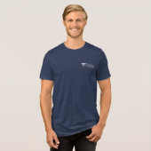 VOAWW省庁-祈りを必要とするブルー トライブレンドＴシャツ (正面全面)