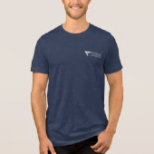 VOAWW省庁-祈りを必要とするブルー トライブレンドＴシャツ (正面)
