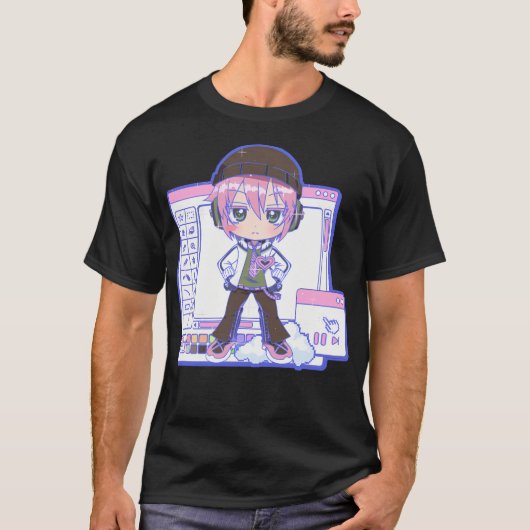 Vocaloid WindowsブルーバージョンVy2 Roro Tシャツ (正面)