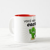 Você não é um cacto – hidrate-se com estilo! ツートーンマグカップ (正面左)