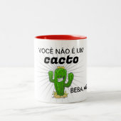 Você não é um cacto – hidrate-se com estilo! ツートーンマグカップ (中央)