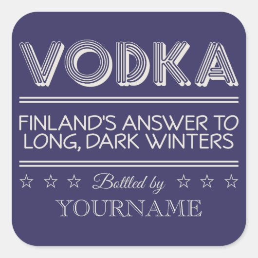 VODKAカスタムカラーステッカー スクエアシール (正面)