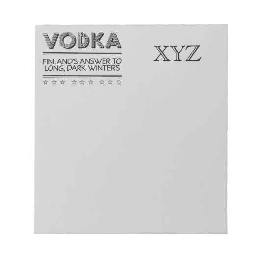 VODKAカスタムメモ帳 ノートパッド (正面)