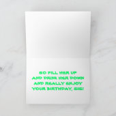 VODKA = 気に NO FOR UPS ON ON ON誕生日SIS カード (内部)