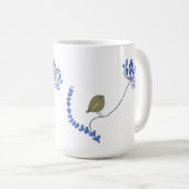 Vogel auf Blume コーヒーマグカップ (正面右)