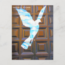 Vogel von René Magritte an Tür in Sevilla ポストカード