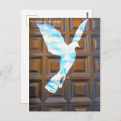 Vogel von René Magritte an Tür in Sevilla ポストカード (正面/裏面)