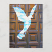 Vogel von René Magritte an Tür in Sevilla ポストカード (正面)