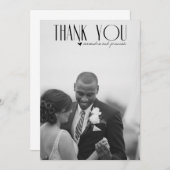 Vogueモダン Thankのカー結婚ド サンキューカード (正面/裏面)