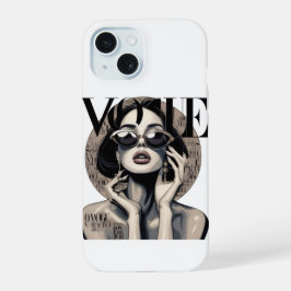 Vogue Aesthetic Girl iPhoneケース | ラグジュアリーファッション iPhone 15ケース