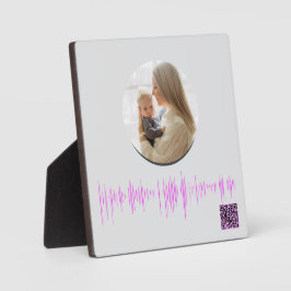 Voice パーソナライズされた Wave Keepsake for Mom フォトプラーク