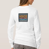 Voice of America女性用スウェットシャツ Tシャツ (裏面)