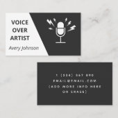Voice Over Artist白黒&グレークラシック基本 名刺 (正面/裏面)