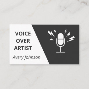Voice Over Artist白黒&グレークラシック基本 名刺