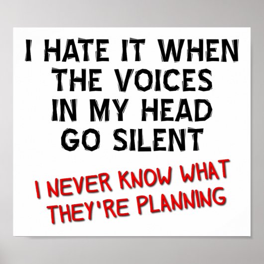 Voices in My Head おもしろい Poster ポスター (正面)