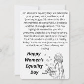 “Voices of Equality: A Tribute to Women's Power” シーズンカード (裏面)