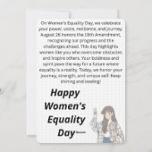 “Voices of Equality: A Tribute to Women's Power” シーズンカード (裏面)