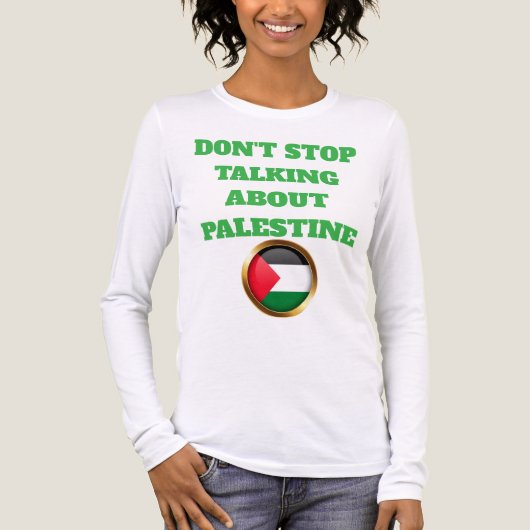 Voices of Palestine – Humanity Cries for Justice T トライブレンドTシャツ (正面)