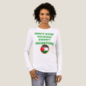 Voices of Palestine – Humanity Cries for Justice T トライブレンドTシャツ (正面全体)