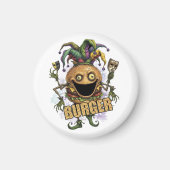 Void Jester Friend Burger 白 マグネット (正面)