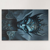 Void King Fantasy Puzzle Dark Elven Ruler Portrait ジグソーパズル (横)