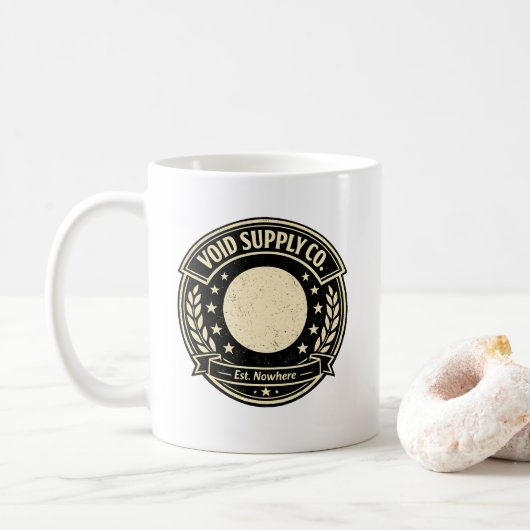 Void Supply Co Est Nowhere 面白い ダークユーモア コーヒー コーヒーマグカップ (ドーナツ)