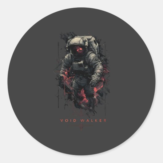 Void Walker Astronaut Heavy Metal ラウンドシール (正面)