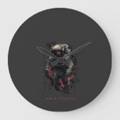 Void Walker Astronaut Heavy Metal ラージ壁時計 (正面)