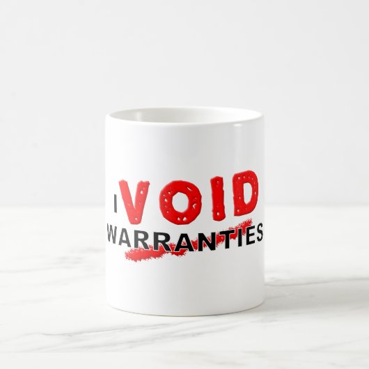 Void Warranties Funny Mug コーヒーマグカップ (中央)