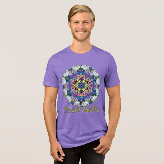 Voila Namaste Kaleidoscope T-shirt トライブレンドＴシャツ (正面全面)