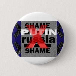 Voilent反社会的なD恥のPUTINロシアの独裁者 缶バッジ