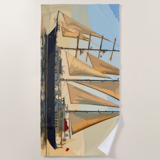 voilier  ビーチタオル (正面)