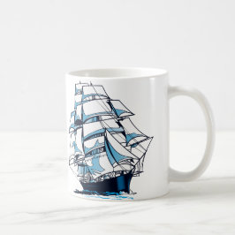 Voiliers à plusieurs mâts. コーヒーマグカップ