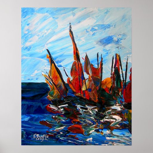 Voiliers au port a bainet 2009 ポスター (正面)