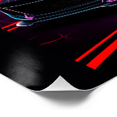 Voiture de sport sur fond de graffiti  ポスター (コーナー)