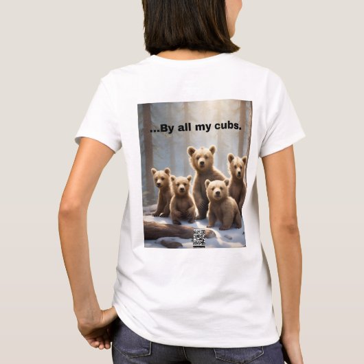 "Voked 最高の Mama Bear" Mothers'Day Tシャツ (裏面)