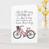 vol.25の人生は自転車に乗るようなものだ カード (黄色い花)