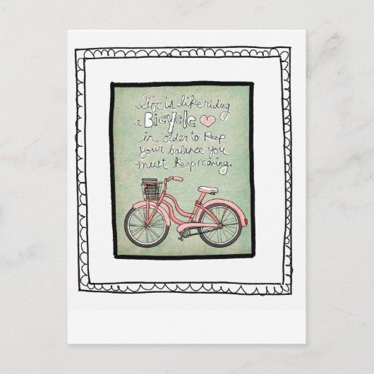 vol.25 – 人生はバイクイルに乗るようなものだ ポストカード (正面)