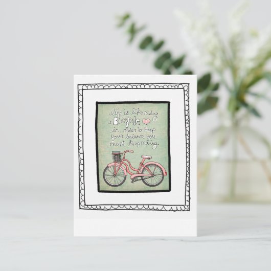 vol.25 - 人生は自転車に乗ることに似ている ポストカード (スタンド正面)