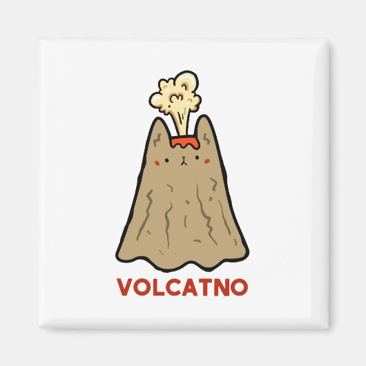 Vol-cat-noかわいい猫プリン磁石 マグネット (正面)