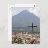 Volcan Agua，グアテマラ，はがき ポストカード (正面/裏面)