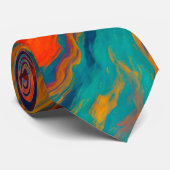 Volcanic Color Flow Texture ネクタイ (ロール)