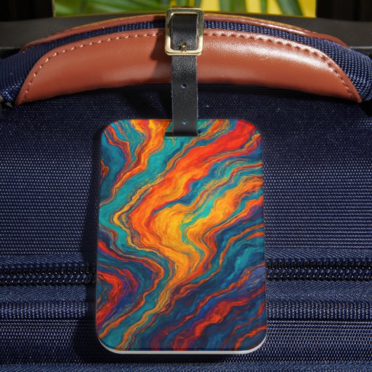 Volcanic Color Flow Texture ラゲッジタグ (正面インサイチュ2)