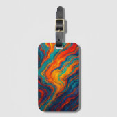 Volcanic Color Flow Texture ラゲッジタグ (正面縦)
