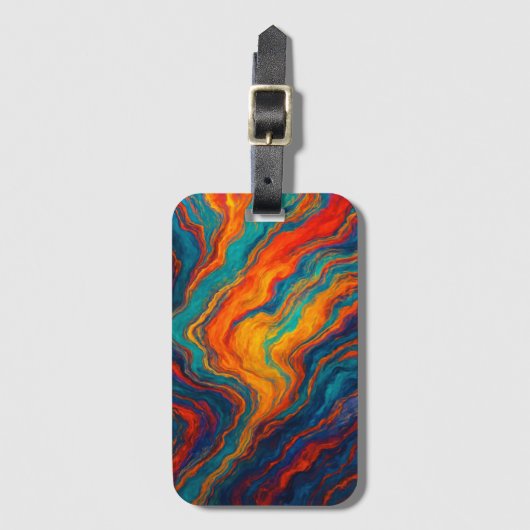 Volcanic Color Flow Texture ラゲッジタグ (正面縦)